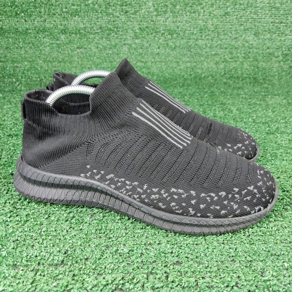 Unbranded Sneakers Women 41 Black Knit Slip On Walking Shoes Sock Fit Athletic
